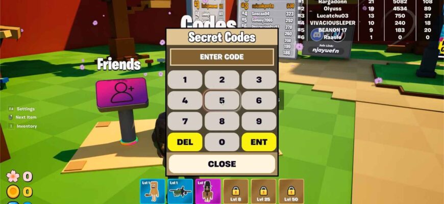 Коды для Fortnite Brainrot Tower Defense