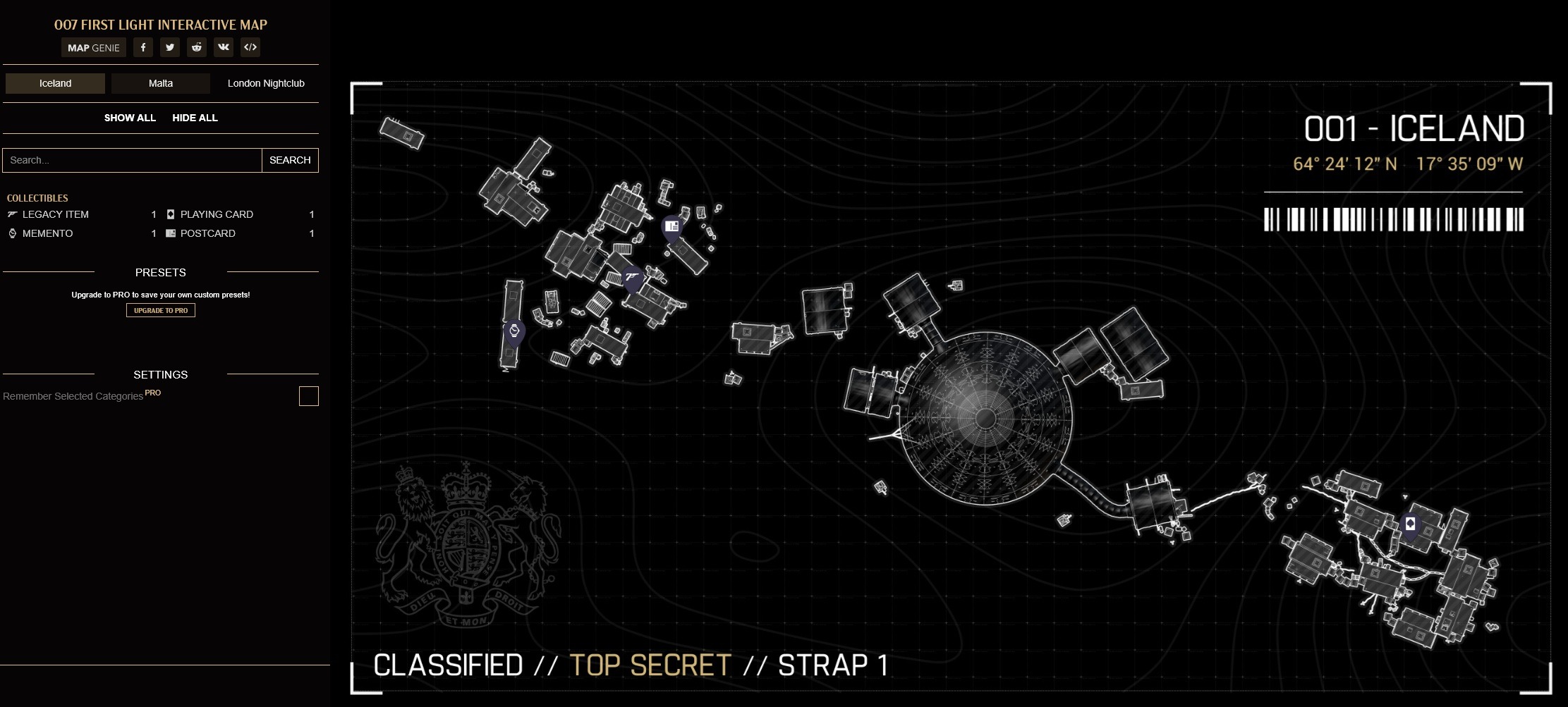 Интерактивная карта 007 First Light