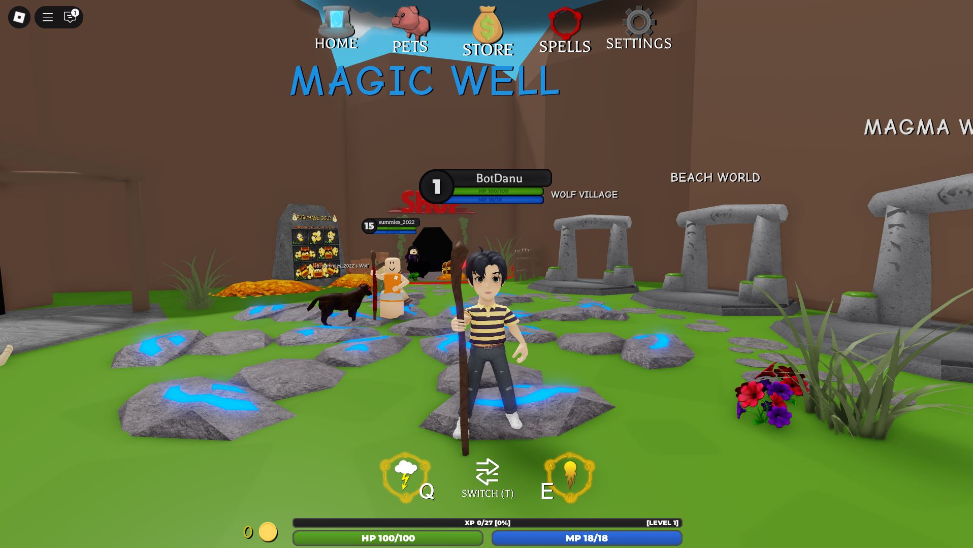 Коды для Симулятора Мага в Roblox