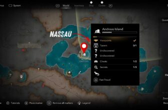 Assassin's Creed Black Flag Resynced: карта сокровищ острова Андреас (решение и награды)