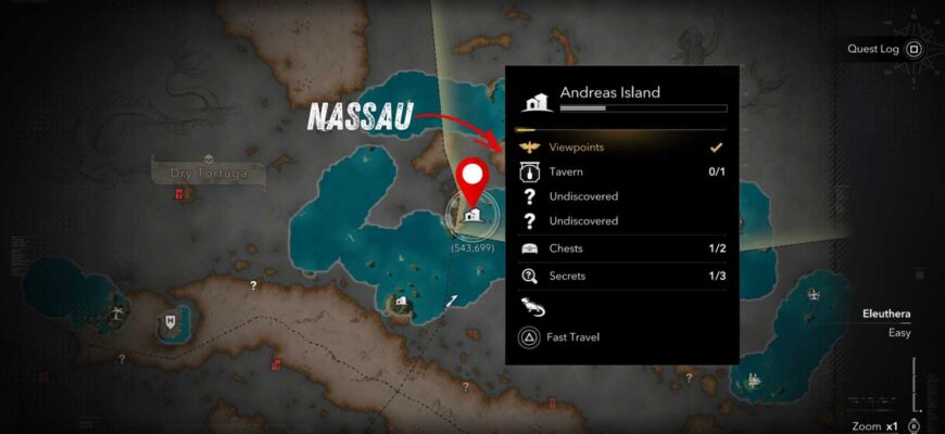 Assassin's Creed Black Flag Resynced: карта сокровищ острова Андреас (решение и награды)