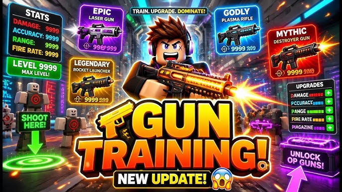 Все коды для Gun Training в Roblox