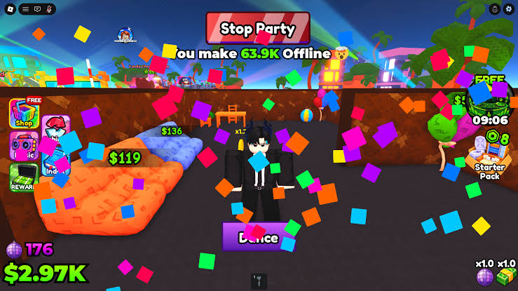 Все коды для Make a Party в Roblox