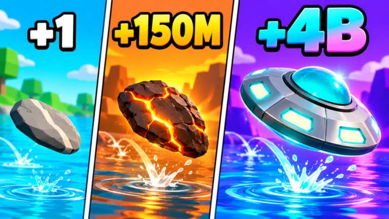 Все коды для +1 Stone Skipping в Roblox Все коды для +1 Stone Skipping в Roblox