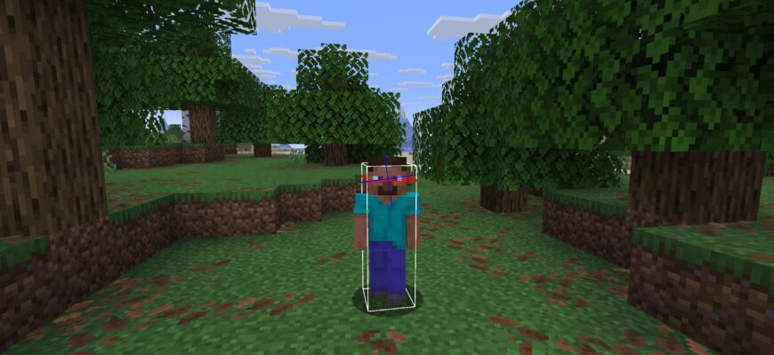 Как включить отображение хитбоксов в Minecraft